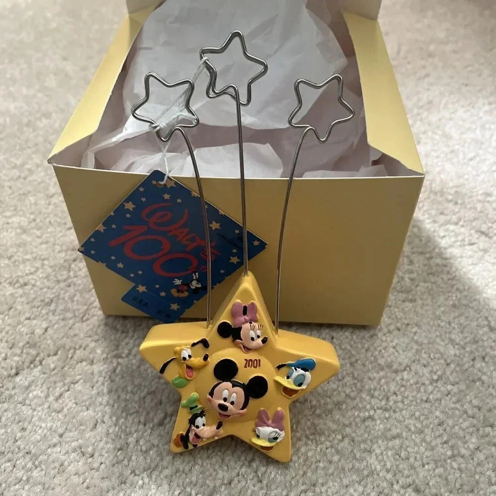 2001 Disney Card Photo Holder Ceramic Star Mickey Mouse 1928 Characters Hallmark - Picture 2 of 2